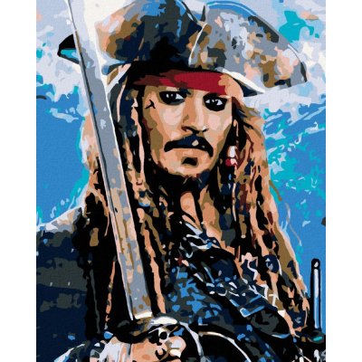 zuty Malování podle čísel Jack sparrow II 40 x 50 cm bez rámu a bez vypnutí plátna 8596530041962 – Sleviste.cz