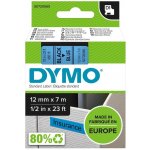 Dymo 45016 černý tisk/modrý podklad, 7m, 12mm – Sleviste.cz