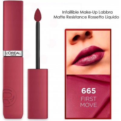 L'Oréal Paris Matná hydratační rtěnka Infaillible Matte Resistance Lipstick 665 First Move 5 ml – Sleviste.cz