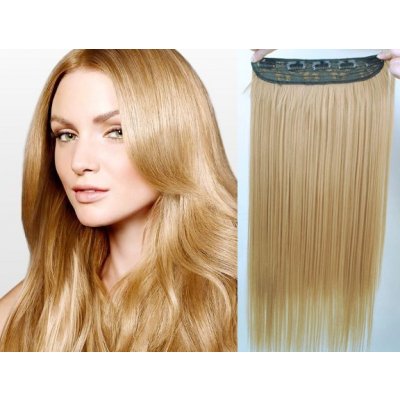 Clip in REMY vlasový pás 43cm rovný přírodní blond – Zboží Mobilmania