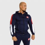 Iron Aesthetics mikina s kapucí a zipem Tricolora navytmavě modrá – Zboží Mobilmania
