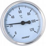 NOVASERVIS Teploměr 63mm 1/2" axiální 0 - 120°C T63120A – Hledejceny.cz