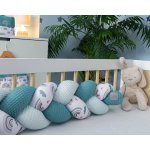 Baby Nellys mantinel pletený cop Vafel Duha mátová – Zboží Dáma