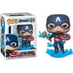 Funko Pop! Marvel Endgame Captain America with Broken Shield and Mjolnir 9 cm