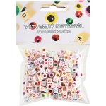 Korálky dřevo 72ks 20cm na dřevěném stojánku – Sleviste.cz