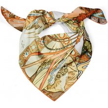 Hedvábný šátek Autumn Alfons Mucha
