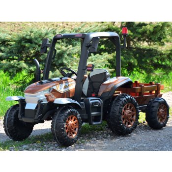 Tomido Elektrický traktor s přívěsem Blast BROWN PA0266