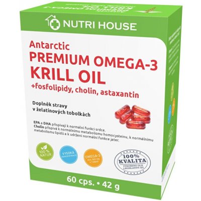 Nutrihouse Premium Omega 3 Krill Oil 60 kapslí – Zbozi.Blesk.cz