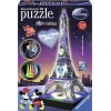 3D puzzle Ravensburger 3D puzzle svítící Eiffelova věž s Disney Noční edice 216 ks