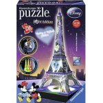 RAVENSBURGER Svítící 3D puzzle Noční edice Eiffelova věž Disney 216 dílků