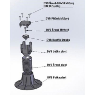 Pokorný Stavitelná noha plastová včetně misek proti mravencům – Hledejceny.cz