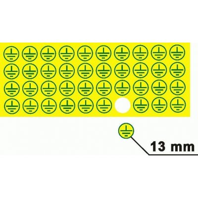 CUPRO Tabulka DT012K-znak uzem.kruh 13mm 40ks F DT012K