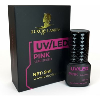 Luxury Lashes UV Lepidlo Růžové 5 ml – Zboží Dáma