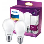 Philips 2x LED žárovka E27 A60 8,5W = 75W 1055 lm 2700K teplá bílá Filament Milky – Hledejceny.cz