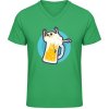 Pánské Tričko Soft-Style V Triko Gildan - Motiv - Pivo se smrtkou - Irish Green