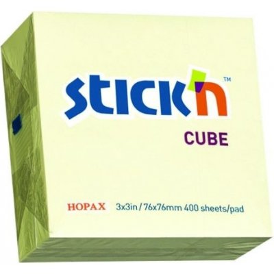 Kostka samolepicí Stick´n 76x76 mm, past. žlutá, 400 lístků – Hledejceny.cz
