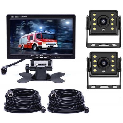 PODOFO Parkovací systém TRUCK A1510, 2x 8IR LED kamera s 7" LCD displejem na palubku | Zboží Auto