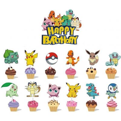 Zápich do dortu a muffinů 13ks Pokémon Cakesicq – Zbozi.Blesk.cz