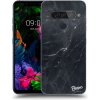 Pouzdro Picasee silikonové LG G8s ThinQ - Black marble čiré