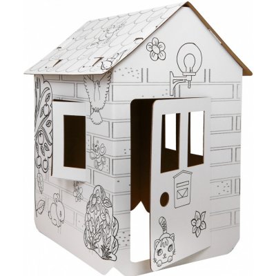 RKToys Kartonový domek na malování se zvířátky – Zboží Mobilmania