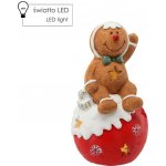 Pro-Tech shop Vánoční LED figurka perníková postavička na vánoční kouli 19x17x35cm 69845 – Hledejceny.cz