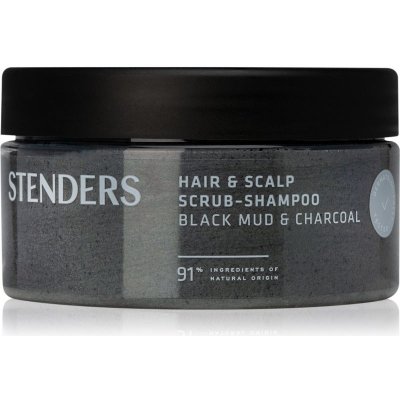 Stenders Black Mud & Charcoal čisticí peeling na vlasy 300 g