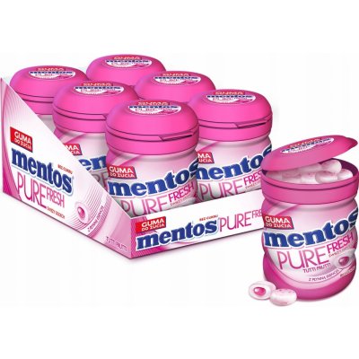 Mentos Pure Fresh Gum Bubble 6x60 g – Zboží Mobilmania