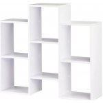 en.casa® Aabybro Stojací knihovna,76x85x22 cm, Bílá – Sleviste.cz