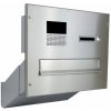 Poštovní schránka DOLS D-041 HM k zazdění Nerez / šedá | čelní deska 1x zvonek a kamera Golmar