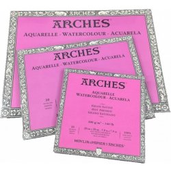 Arches blok lepený ze4 str., za tepla lisovaný 20 l. bavlna 20 x 20 cm