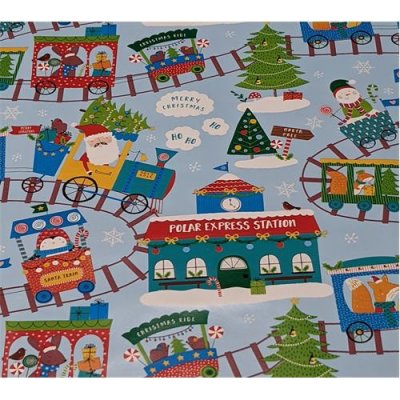 Balící papír Vánoční - dětský - Santa train 2 m – Zboží Mobilmania