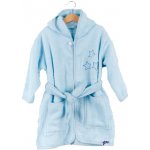Kikko Dětský biobavlněný froté župan XKKO Organic Baby Blue Stars – Sleviste.cz
