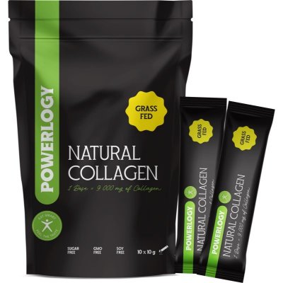 Powerlogy Natural Collagen kolagen v prášku 10x10 g