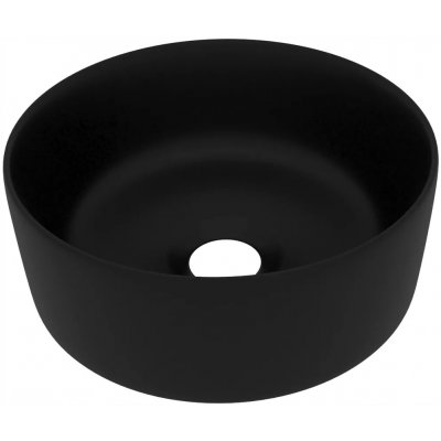 Matná černá kulatá keramická umyvadla 400x400x150 mm – Hledejceny.cz