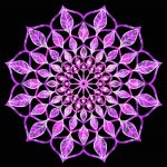 Amadea dřevěná dekorace mandala fialová 20 cm – Zboží Dáma