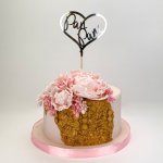 Zápich do dortu - pan a paní v srdci - stříbrný - 1ks – Zboží Dáma