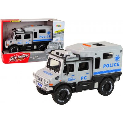 LEANToys Policejní terénní vozidlo pro děti šedé