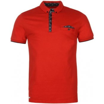 Lambretta Woven Polo Shirt Mens Red