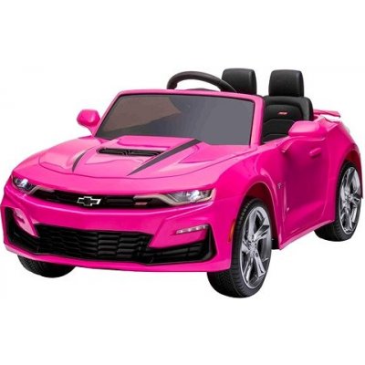 Beneo Elektrické autíčko Chevrolet Camaro 12V 2,4 GHz dálkové ovládání Otevíravé dveře EVA kola LED Světla kožené sedátko 2 X MOTOR USB/SD Vstup ORGINAL licence růžová – Zboží Mobilmania