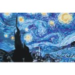 MALUJEŠ Malování podle čísel HVĚZDNÁ NOC VAN GOGH Rozměr 40 x 60 cm Rámování vypnuté plátno na rám – Sleviste.cz
