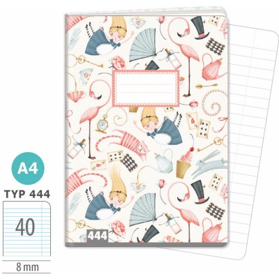 Argus Sešit A4 TYP 444 Alice’s adventures in Wonderland – Sleviste.cz