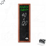 A-Z Reklama CZ CHBLB40x120 Woodboard nástěnná dřevěná křídová tabule světle hnědý lak 40 x 120 cm – Hledejceny.cz