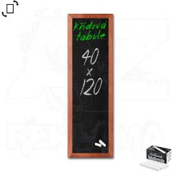 A-Z Reklama CZ CHBLB40x120 Woodboard nástěnná dřevěná křídová tabule světle hnědý lak 40 x 120 cm