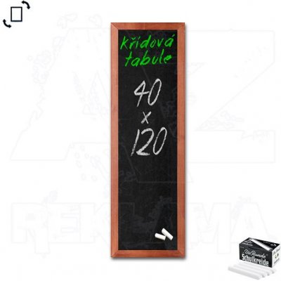 A-Z Reklama CZ CHBLB40x120 Woodboard nástěnná dřevěná křídová tabule světle hnědý lak 40 x 120 cm – Zboží Mobilmania