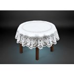 MyBestHome Žakárový ubrus Saskie bílá Ø 120cm – Sleviste.cz