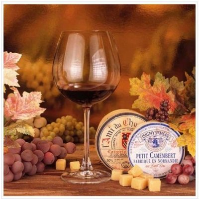 Ubrousek 33x33cm Víno ve skleničce – Hledejceny.cz