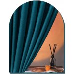 Zatemňovací a akustický závěs se zavěšením pencil pleat - Tyrkysový, 150 x 200 cm – Zboží Dáma