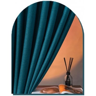Zatemňovací a akustický závěs se zavěšením pencil pleat - Tyrkysový, 150 x 200 cm – Zboží Dáma