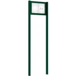 PROCITY Venkovní elegantní vitrína Tradition, 2 x A4, včetně sloupků, zelená – Zboží Živě