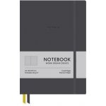 SHKOLYARYK Zápisník Genius A5, linkovaný, 96 listů, tvrdé desky tmavě šedá – Zboží Živě